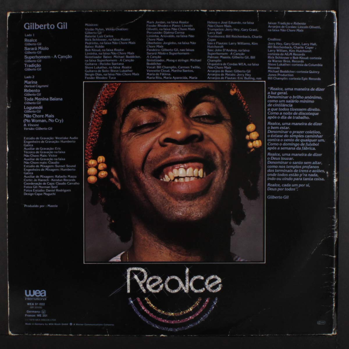 Gil Gilberto - Realce (Edicion Nacional) - Vinilo - Imagen 2