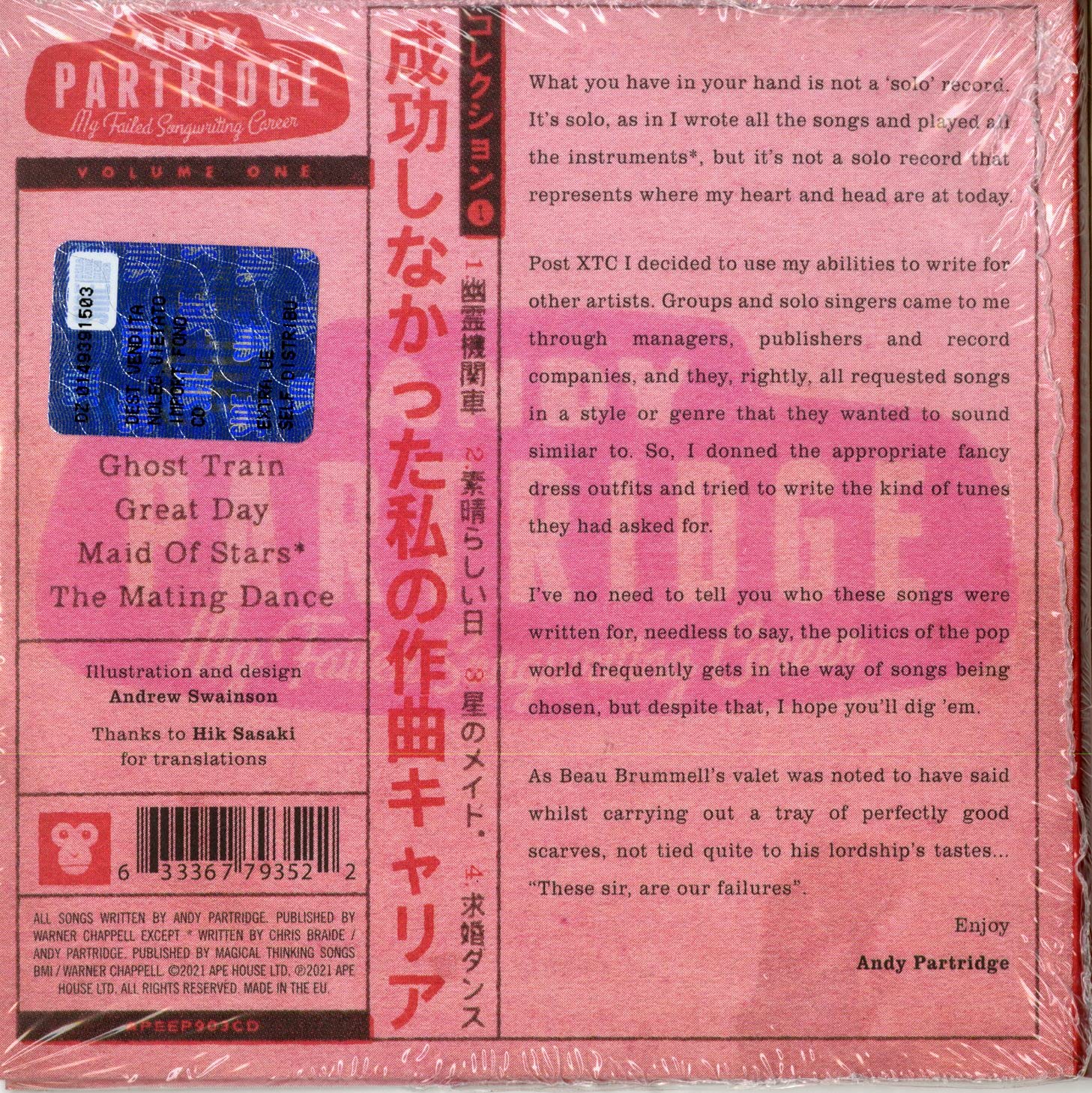 Partridge Andy (XTC) - My Failed Songwriting - Vinilo - Imagen 2