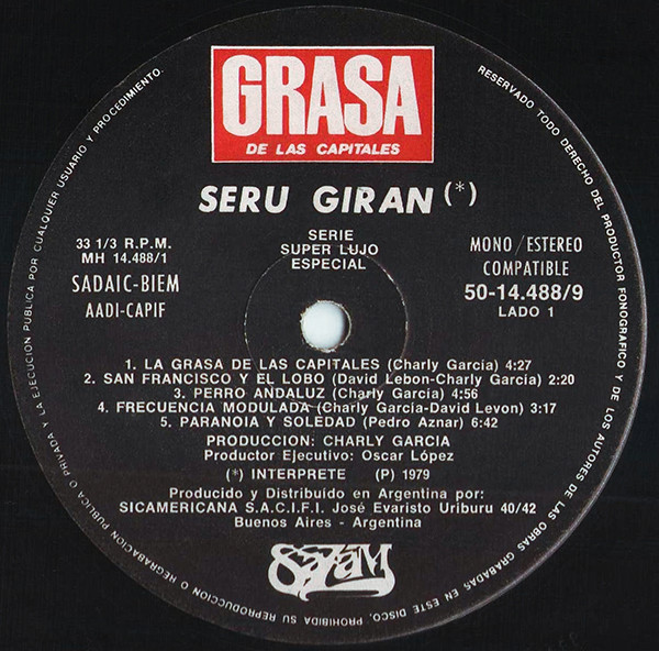 Seru Giran (Charly Garcia) - Grasa De Las Capitales - Vinilo - Imagen 3