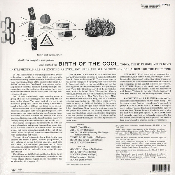 Davis Miles - Birth Of The Cool - Vinilo - Imagen 2